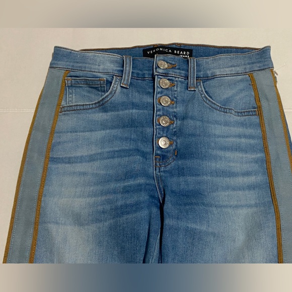 VERONICA BEARD | CAROLYN BABY BOOT TUXEDO STRIPE-Size:27/26” LIGHT WASH Blue - Picture 2 of 11